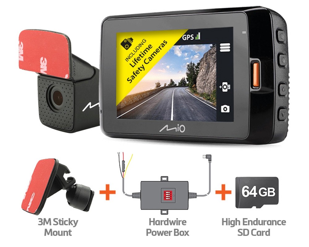 MIO | MIVUE 798 DUAL PRO-FIT64GB Hardwire | Vehicle Tracking Tech